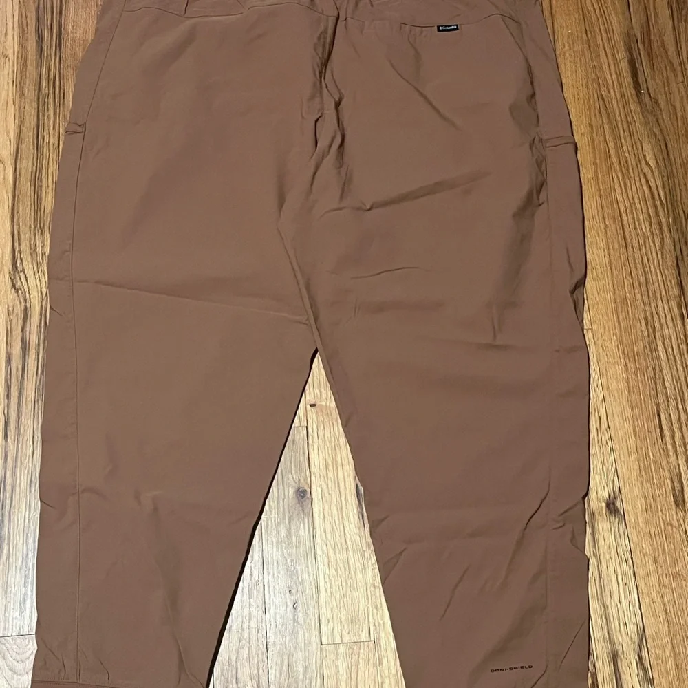 Columbia 2X Brown Jogger Pants Elastic Waist Stretch Outdoor Plus Size - Picture 3 of 7